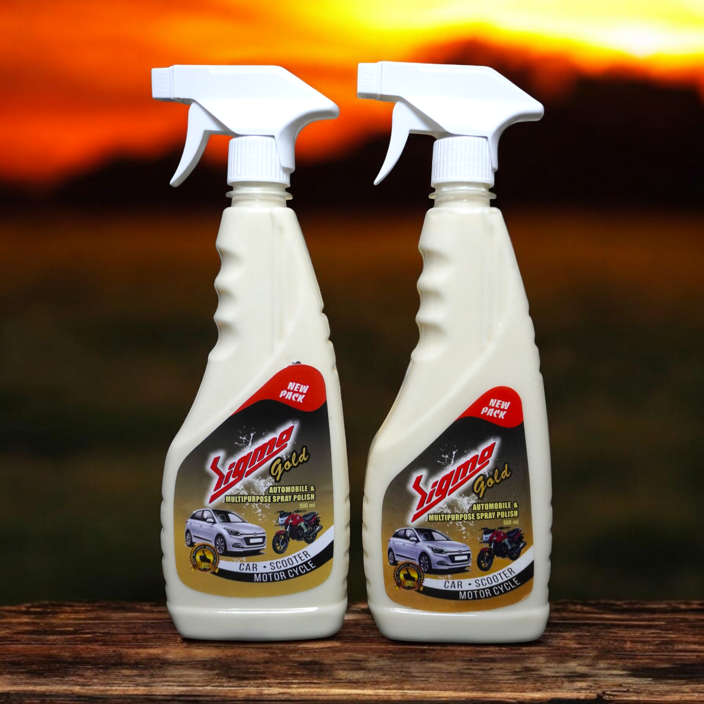 SIGMA All in One Multipurpose 500 ML Liquid Polish for Car, Motorbike, Scooter, Household, Office Care | High Gloss | Easy Application | For Interior & Exterior Surfaces -500mL.