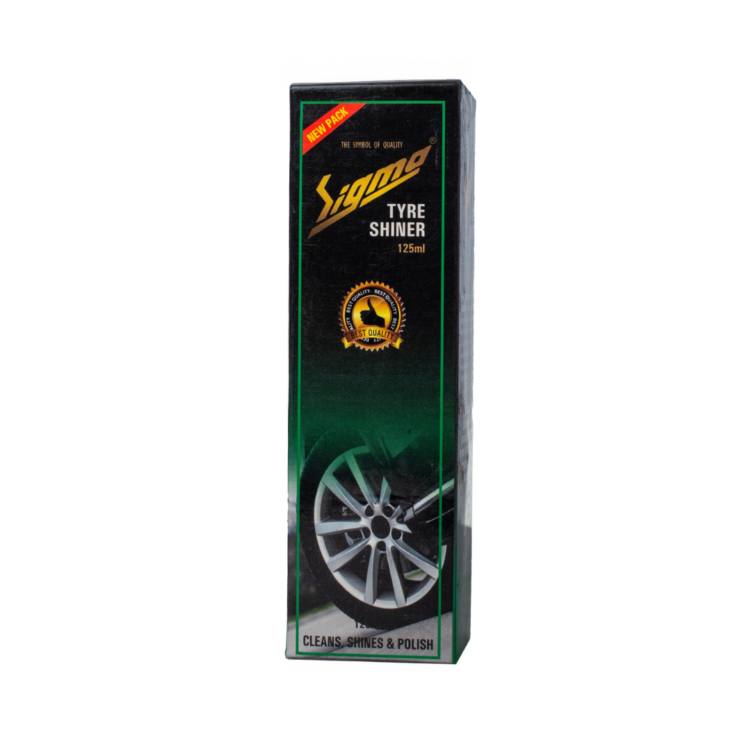 Tyre Shinner (125 ml) | Deep black, glossy tire shine in a handy pack. Glossy non-greasy look, Prevents cracking, Fits all tire types, Travel-friendly