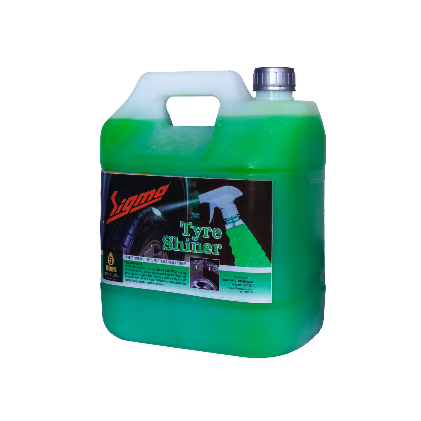 Tyre Shinner (5 Litre) | Professional tire shiner for garages and detailing. Long-lasting shine, Water-resistant, Bulk use, Cost-effective