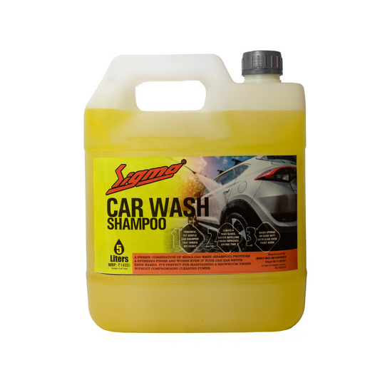Car Wash Shampoo (5 Litre) | Bulk shampoo pack with powerful, safe cleaning. Removes grime/tar, pH balanced, Cost-efficient, Long shelf life