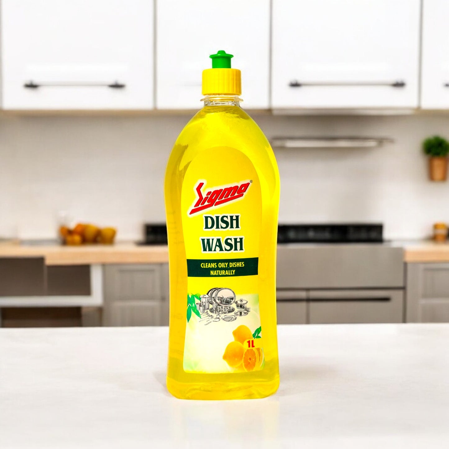Dish Wash (1 Ltr) | Fights grease, gentle on hands - household or commercial. Tough oil removal, Skin-friendly, Fresh scent, Thick formula