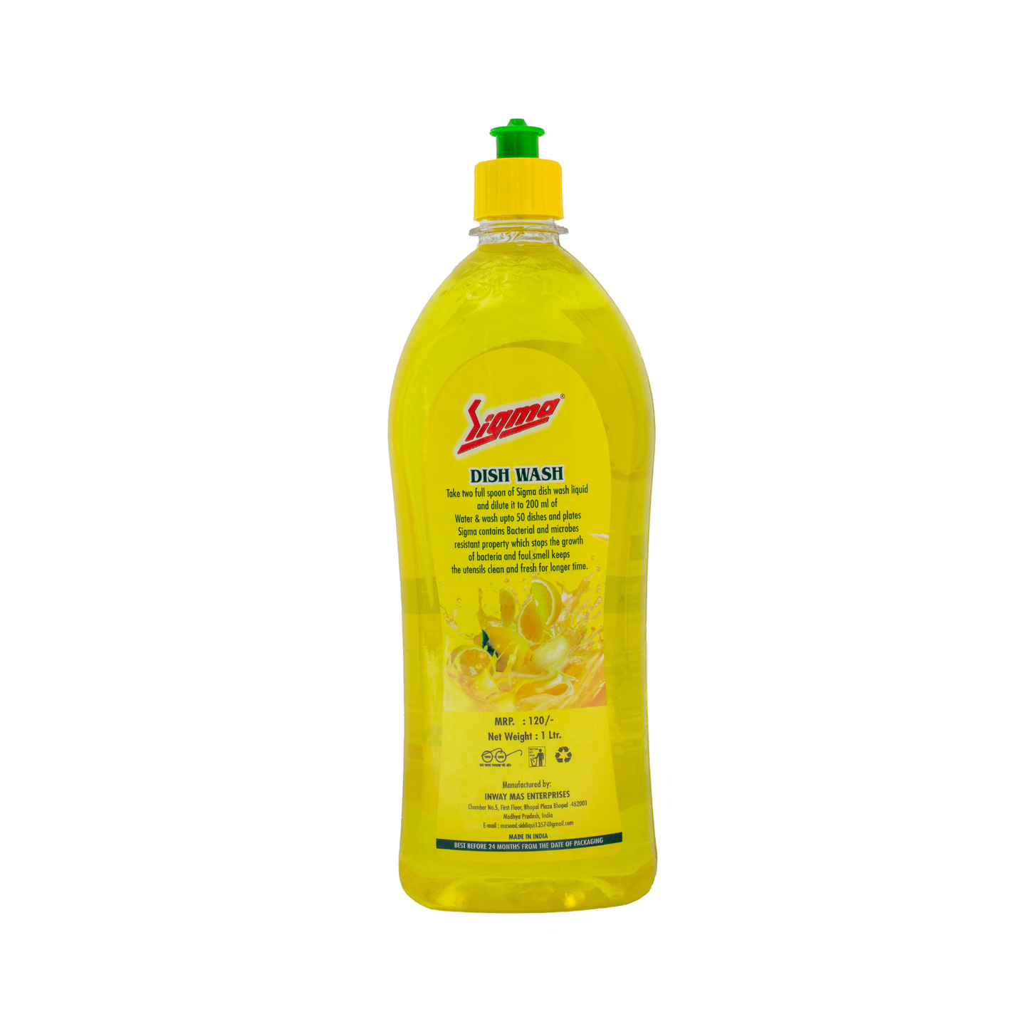 Dish Wash (1 Ltr) | Fights grease, gentle on hands - household or commercial. Tough oil removal, Skin-friendly, Fresh scent, Thick formula