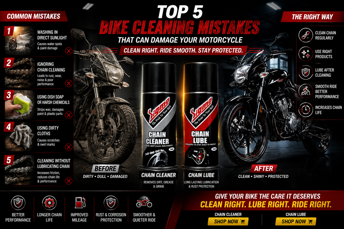 Top 5 Bike Cleaning Mistakes That Can Damage Your Motorcycle