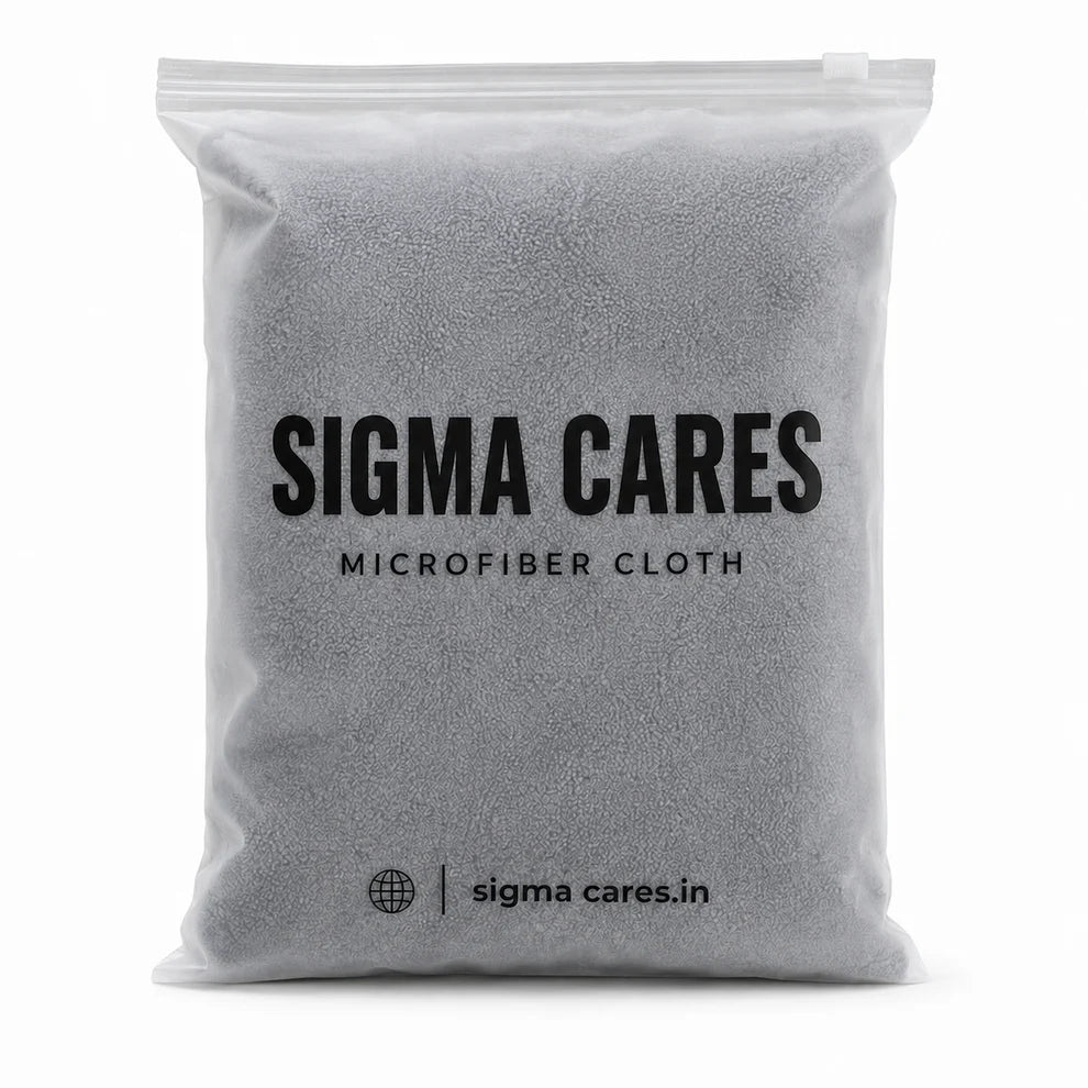 Sigma Cares 400 GSM Microfiber Car Cleaning Cloth – 60×40 CM Extra Large Soft Microfiber Towel with Suede Edging for Car & Bike Detailing – Pack of 2, Yellow Sigma Care
