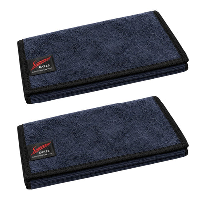 Sigma Cares 400 GSM Microfiber Car Cleaning Cloth – 60×40 CM Extra Large Soft Microfiber Towel with Suede Edging for Car & Bike Detailing – Pack of 2, Grey Sigma Care