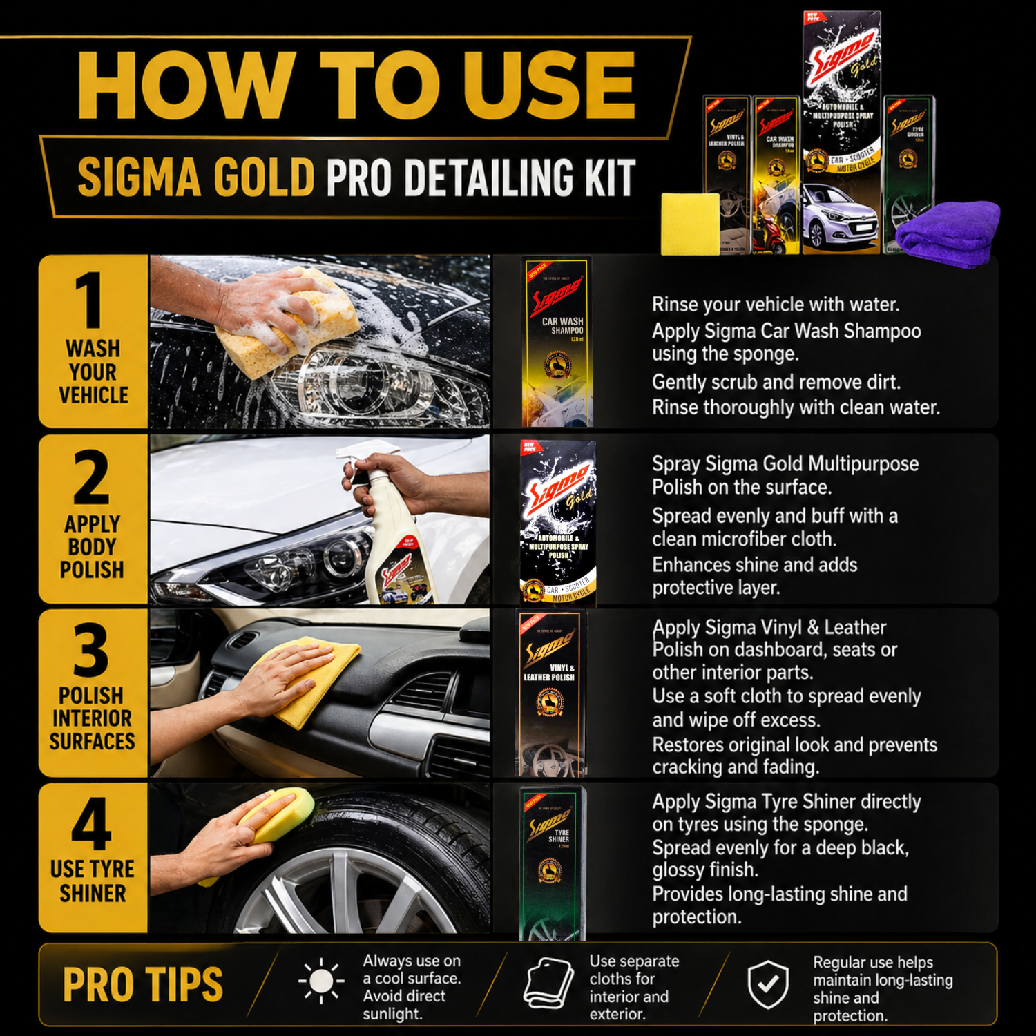 SIGMA GOLD PRO DETAILING KIT Sigma Care
