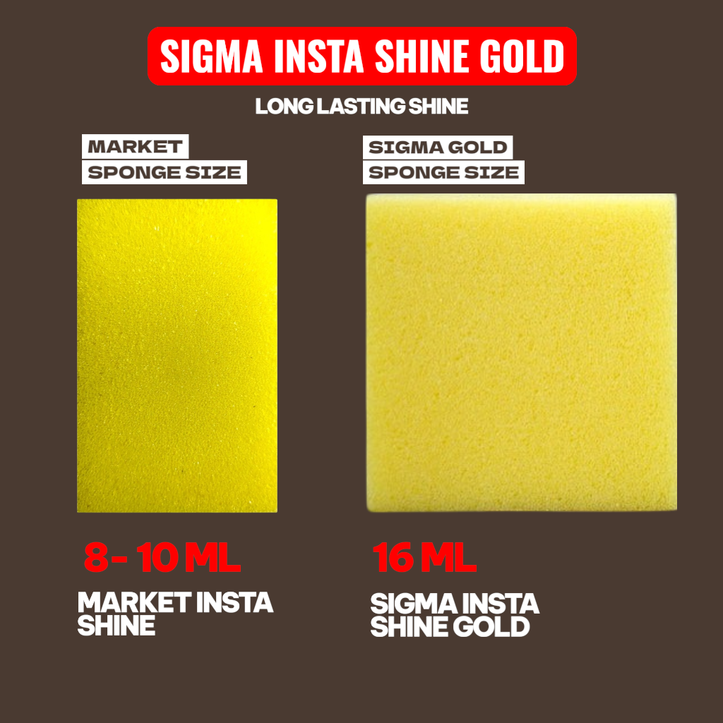 Sigma Cares Insta Gold – Multi-Surface Insta Shine Sponge Polish  | Pack of 10 |Car & Bike Exterior, Dashboard & Home Use  | Premium Gloss Finish Sigma Care