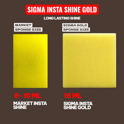 Sigma Cares Insta Gold – Multi-Surface Insta Shine Sponge Polish  | Pack of 10 |Car & Bike Exterior, Dashboard & Home Use  | Premium Gloss Finish Sigma Care