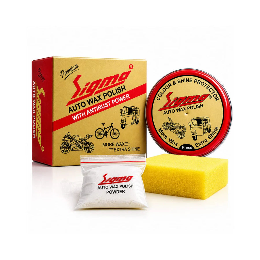 Sigma Auto Wax + Insta Shine Combo | Complete Bike & Car Polish Kit