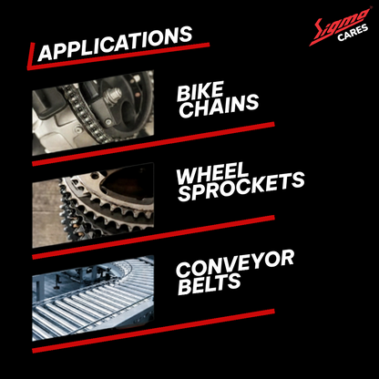 Sigma Cares Chain Lube 150ml – High Performance Lubricant for Bike and Bicycle Chains | Long-Lasting Smoothness | Anti-Rust Formula | Suitable for O-Ring, X-Ring & Z-Ring Chains