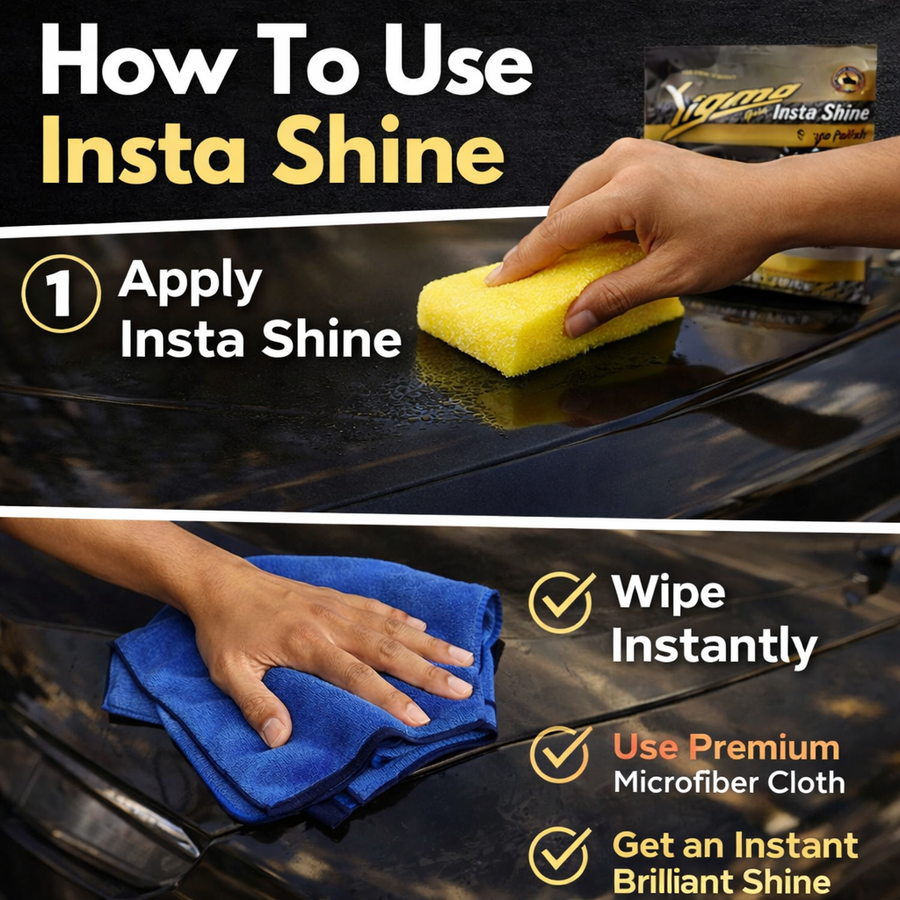 Insta Shine Gold Sponge Polish – Pack of 5 | Car, Bike & Home | Sigma Cares
