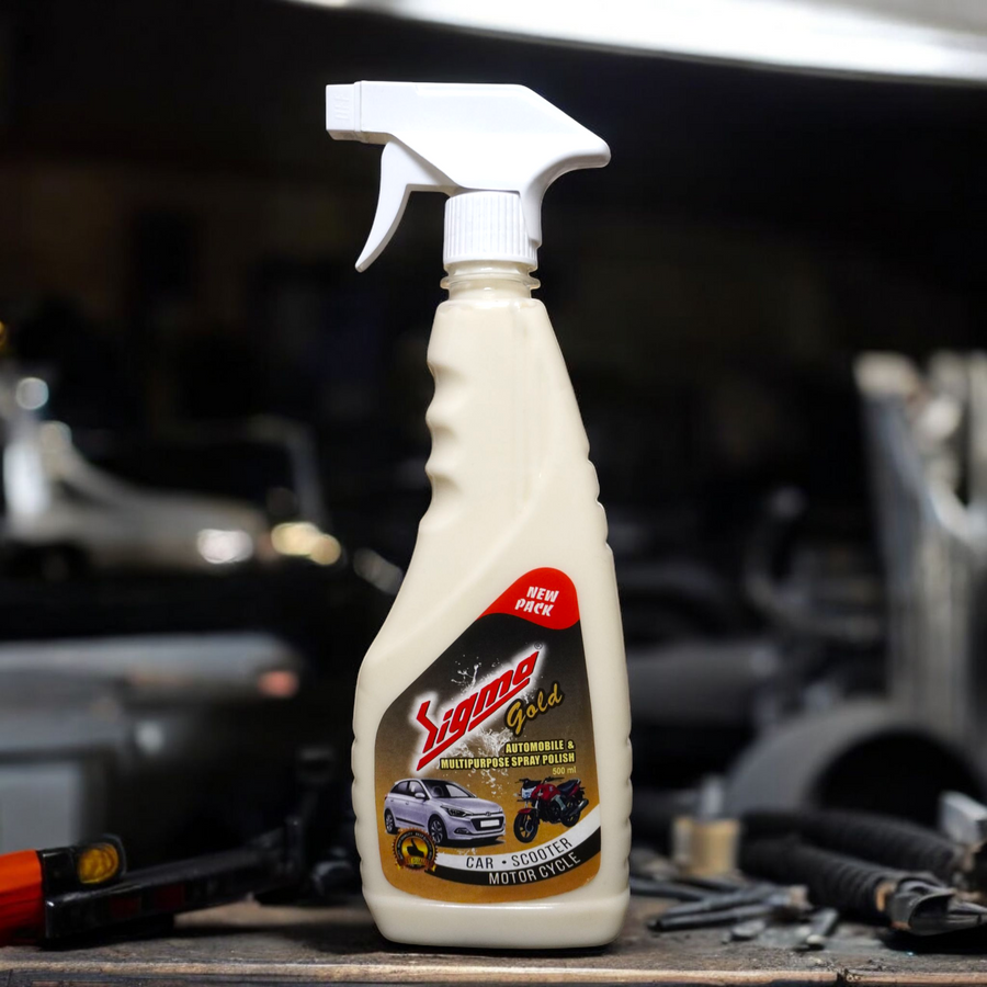 SIGMA All in One Multipurpose 500 ML Liquid Polish for Car, Motorbike, Scooter, Household, Office Care | High Gloss | Easy Application | For Interior & Exterior Surfaces -500mL.