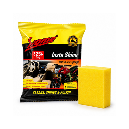 Insta Shine Yellow Sponge Polish – Pack of 10 | Car, Bike & Home | Sigma Cares Sigma Care
