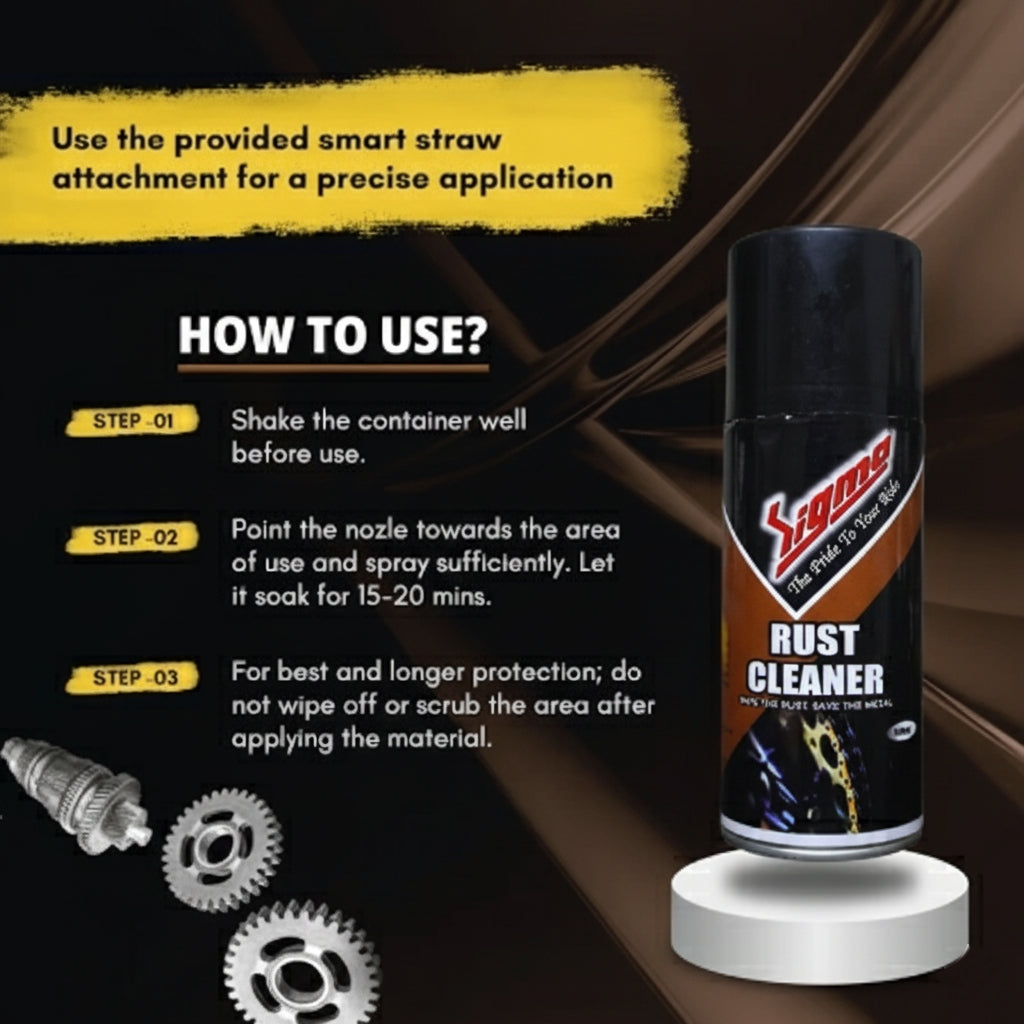 Sigma Cares Rust Cleaner 150ml – Fast Action Rust Remover for Metal Surfaces | Restores Shine | Anti-Corrosion Formula | Ideal for Bike, Car, Tools, and Household Metal Care