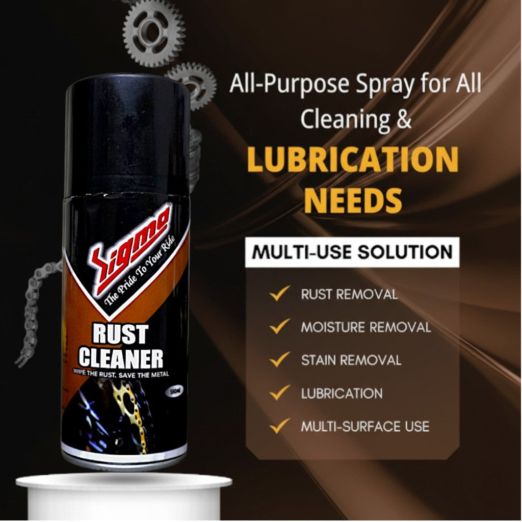 Sigma Cares Rust Cleaner 150ml – Fast Action Rust Remover for Metal Surfaces | Restores Shine | Anti-Corrosion Formula | Ideal for Bike, Car, Tools, and Household Metal Care