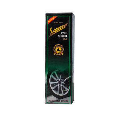 Tyre Shinner (125 ml) | Deep black, glossy tire shine in a handy pack. Glossy non-greasy look, Prevents cracking, Fits all tire types, Travel-friendly