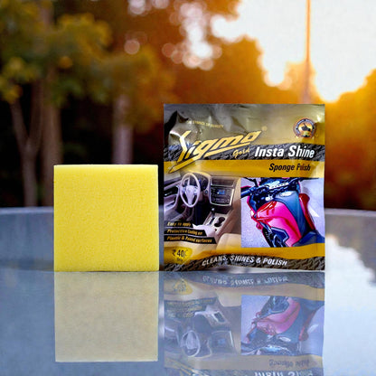 Sigma Cares Insta Gold – Multi-Surface Insta Shine Sponge Polish  | Pack of 10 |Car & Bike Exterior, Dashboard & Home Use  | Premium Gloss Finish