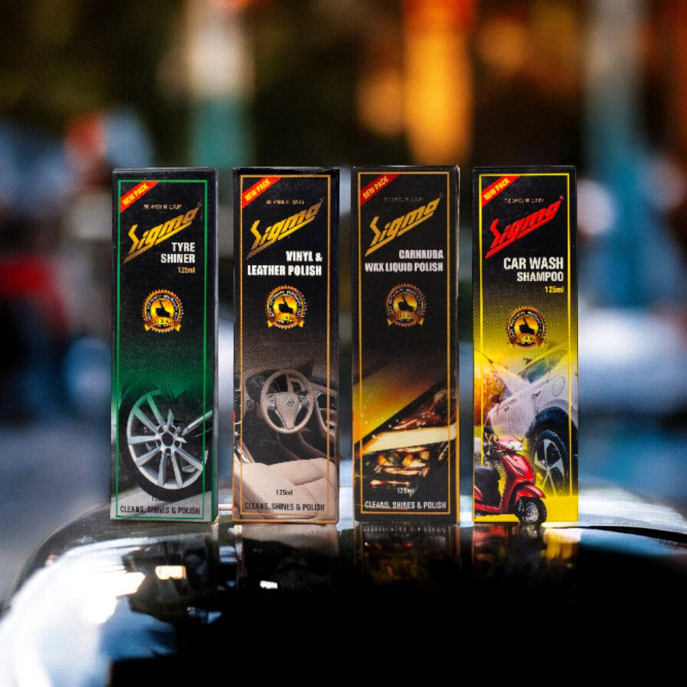 Sigma Cares Complete Car & Bike Detailing Kit – Showroom Shine, Paint Protection & Interior Care