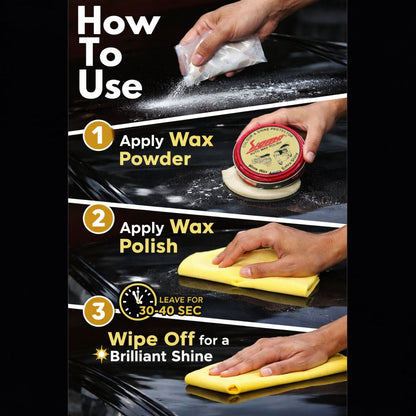 Carnauba Auto Wax Polish 40g + Car Wash Shampoo 125ml | Car & Bike Care Combo Sigma Care