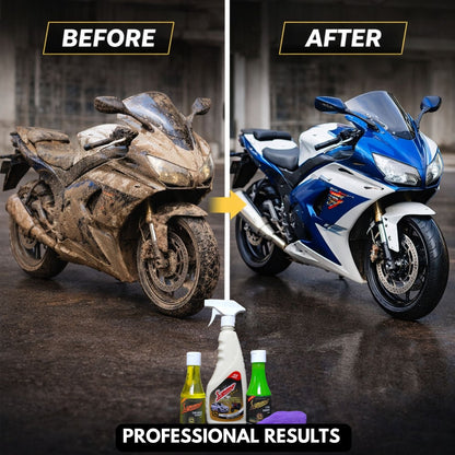 Sigma Gold Detailing Kit – Car & Bike Cleaning Kit with 500ml Polish, Tyre Shiner, Shampoo & Microfiber Cloth (Complete Vehicle Care Combo) Sigma Care