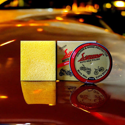 Sigma Cares Auto Wax Polish 15 gms – Premium Car & Bike Wax Polish for Long-Lasting Shine, Gloss & Paint Protection (Water Resistant, Carnauba Based)