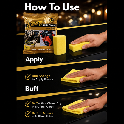 Insta Shine Gold Sponge Polish – Pack of 5 | Car, Bike & Home | Sigma Cares Sigma Care