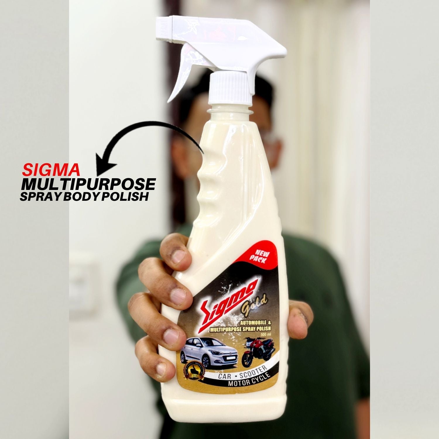 SIGMA All in One Multipurpose 500 ML Liquid Polish for Car, Motorbike, Scooter, Household, Office Care | High Gloss | Easy Application | For Interior & Exterior Surfaces -500mL. My Store