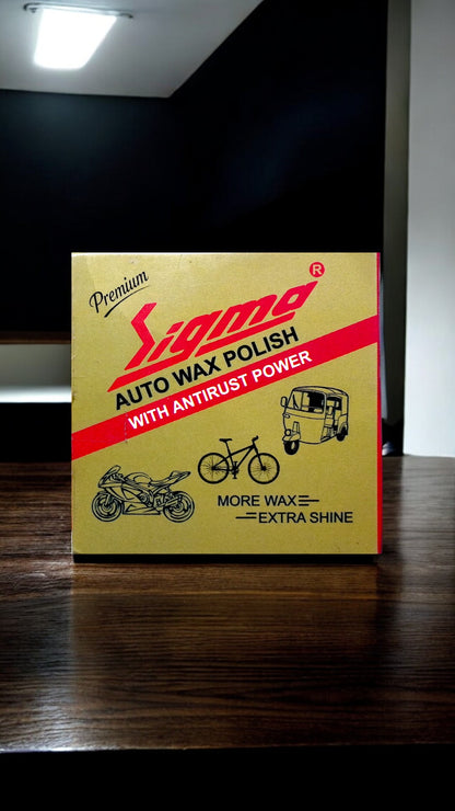 Sigma Cares Auto Wax Polish 40gms – Premium Car & Bike Wax Polish for Long-Lasting Shine, Gloss & Paint Protection (Water Resistant, Carnauba Based)( 40 GM )