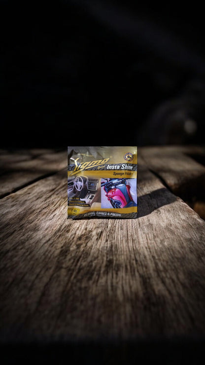 Sigma Cares Insta Gold – Multi-Surface Insta Shine Sponge Polish  | Pack of 10 |Car & Bike Exterior, Dashboard & Home Use  | Premium Gloss Finish