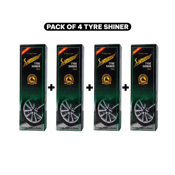 PACK OF 4 – SIGMA CARES TYRE SHINER (Special Price: ₹399 | MRP: ₹480) Sigma Care